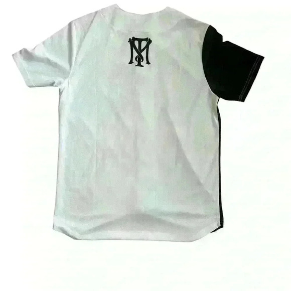 Scarface Jersey NWT Medium Coloblock Tony Montana The World Is Yours Button Up - Picture 4 of 5